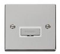 Click deco polished chrome VPCH750WH 13A Unswitched Fused Spur white insert