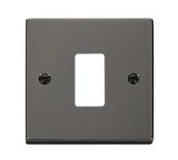 Click Deco VPBN20401 1 Gang GridPro Frontplate - Black Nickel