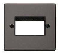 Click Deco VPBN403BK Victorian 3G MiniGrid Unfurnished Front Plate - Black Nickel (Black)
