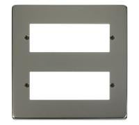 Click Deco VPBN512 Victorian 2 Tier MiniGrid Unfurnished Front Plate (12 Apertures) - Black Nickel