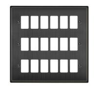 Click Deco VPBZ20518 18 Gang GridPro Frontplate - Matt Bronze