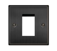 Click Deco VPBZ310 Victorian Single New Media Unfurnished Plate - Matt Bronze