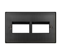 Click Deco VPBZ406BK Victorian 6G MiniGrid Unfurnished Front Plate - Matt Bronze (Black)