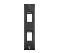 Click Deco VPBZ472BK Victorian 2G MiniGrid Unfurnished Architrave Plate - Matt Bronze (Black)