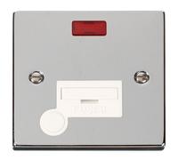 Click Deco VPCH053WH Victorian 13A Fused Spur + Neon + Flex Outlet - Polished Chrome (White)