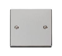 Click Deco VPCH060 Polished Chrome 1 Gang Blank Plate