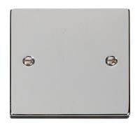 Click Deco VPCH060 Victorian 1-Gang Blank Plate - Polished Chrome