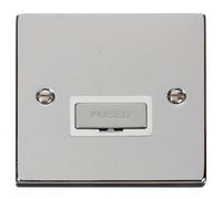 Click Deco VPCH750WH Victorian 13A Ingot Fused Spur - Polished Chrome (White)