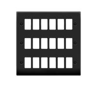 Click Deco VPMB20518 18 Gang GridPro Frontplate - Matt Black