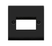 Click Deco VPMB403BK Victorian 3G MiniGrid Unfurnished Front Plate - Matt Black (Black)