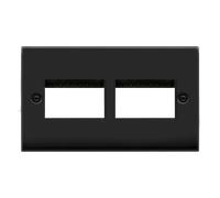 Click Deco VPMB406BK Victorian 6G MiniGrid Unfurnished Front Plate - Matt Black (Black)