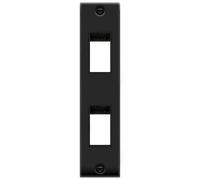 Click Deco VPMB472BK Victorian 2G MiniGrid Unfurnished Architrave Plate - Matt Black (Black)