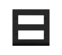 Click Deco VPMB512 Victorian 2 Tier MiniGrid Unfurnished Front Plate (12 Apertures) - Matt Black