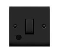 Click Deco VPMB522BK Victorian 20A Ingot DP Switch + Flex Outlet - Matt Black (Black)