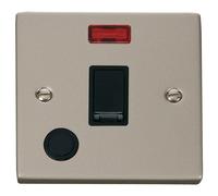 Click Deco VPPN023BK Victorian 20A 1G DP Switch + Neon + Flex Outlet - Pearl Nickel (Black)