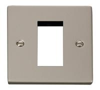 Click Deco VPPN310 Victorian Single New Media Unfurnished Plate - Pearl Nickel