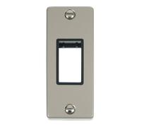 Click Deco VPPN471BK Victorian 1G MiniGrid Unfurnished Architrave Plate - Pearl Nickel (Black)