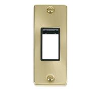 Click Deco VPSB471BK Victorian 1G MiniGrid Unfurnished Architrave Plate - Satin Brass (Black)