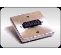 Click Deco VPSC060 Single Gang Scart Wallplate - Satin Chrome
