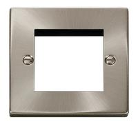 Click Deco VPSC311 Victorian Twin New Media Unfurnished Plate - Satin Chrome