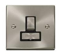 Click Deco VPSC751BK Satin Chrome 13A Switched Fused Spur No flex outlet Black Insert …