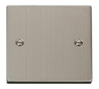 Click Deco VPSS060 Victorian 1-Gang Blank Plate - Stainless Steel