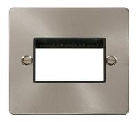 Click Define FPBS403BK Flat Plate 3G MiniGrid Unfurnished Front Plate - Brushed Stainless (Black)