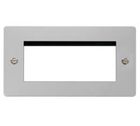 Click Define FPCH312 Flat Plate Quad New Media Unfurnished Plate - Polished Chrome