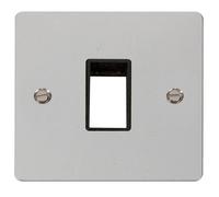 Click Define FPCH401BK Flat Plate 1G MiniGrid Unfurnished Front Plate - Polished Chrome (Black)