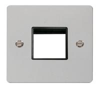 Click Define FPCH402BK Flat Plate 2G MiniGrid Unfurnished Front Plate - Polished Chrome (Black)