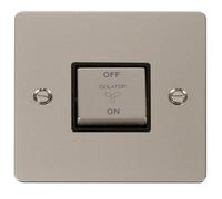 Click Define FPPN520BK Flat Plate 10A Ingot 3 Pole Fan Isolation Plate Switch - Pearl Nickel (Black)
