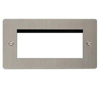 Click Define FPSS312 Flat Plate Quad New Media Unfurnished Plate - Stainless Steel