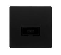 Click Definity Complete SFBK650BK 13A Fused Connection Unit - Matt Black Cover Plate - Black Insert