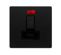 Click Definity Complete SFBK652BK 13A Switched Fused Connection Unit With Neon - Matt Black Cover Plate - Black Insert