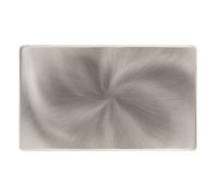 Click Definity Complete SFBS061 2 Gang Blank Plate - Brushed Steel Cover Plate