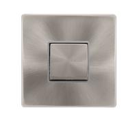 Click Definity Complete SFBS520GY 10A Ingot 3 Pole Fan Isolation Switch - Brushed Steel Cover Plate - Grey Insert
