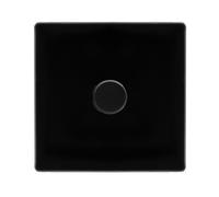 Click Definity Complete SFMB161 1 Gang 2 Way 100W Dimmer Switch - Metal Black