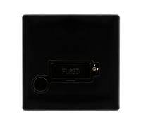 Click Definity Complete SFMB250BK 13A Lockable Connection Unit With Optional Flex Outlet - Metal Black Cover Plate - Black Insert