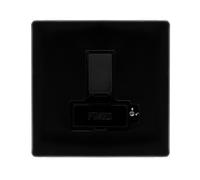 Click Definity Complete SFMB851BK 13A Lockable Switched Fused Connection Unit - Metal Black Cover Plate - Black Insert
