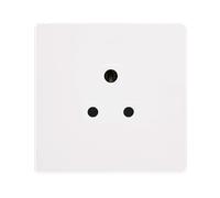 Click Definity Complete SFMW038PW 5A Round Pin Socket - Metal White Cover Plate - Polar White Insert