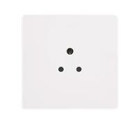 Click Definity Complete SFMW039PW 2A Round Pin Socket - Metal White Cover Plate - Polar White Insert