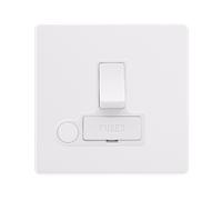 Click Definity Complete SFPW051PW 13A Switched Fused Connection Unit With Optional Flex Outlet - Polar White Cover Plate - Polar White Insert