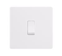 Click Definity Complete SFPW622PW 20A Double Pole Switch - Polar White Cover Plate - Polar White Insert