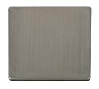 Click Definity SCP060SS 1 Gang Blank Plate Cover Plate - Stainless Steel