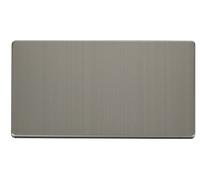 Click Definity SCP061SS 2 Gang Blank Plate Cover Plate - Stainless Steel