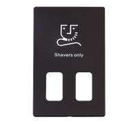 Click Definity SCP100BK Dual Voltage Shaver Socket Outlet Cover Plate - Black