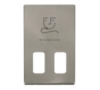 Click Definity SCP100BS Dual Voltage Shaver Socket Outlet Cover Plate - Brushed Stainless