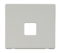 Click Definity SCP120PW Single Telephone Socket Cover Plate - Polar White