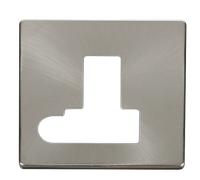 Click Definity SCP151BS 13A Fuse Switched Connection Unit with Flex Outlet Cover Plate - Brushed Stainless