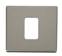 Click Definity SCP200SS 45A 1 Gang Plate Switch Cover Plate - Stainless Steel